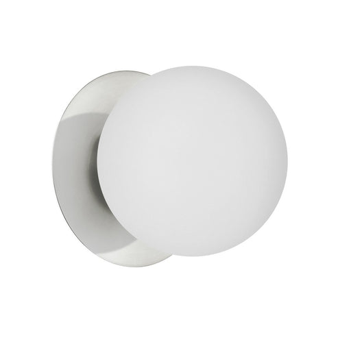 Dainolite Burlat 6in 1-Light Wall Sconce | Modern Polished Chrome and White Glass | Foyer & Hallway | 6 x 5.75 x 5.75 in | Model BUR-51W-PC-WH