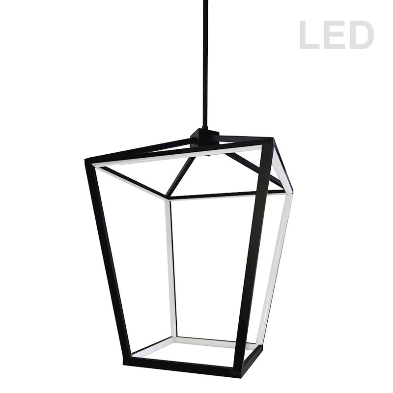 Dainolite Cage 13in 12-Light Chandelier | Contemporary Matte Black and White Silicone | Dining Room & Living Room | Model CAG-2046C-MB