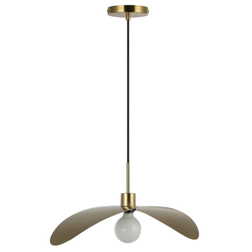 Dainolite Christobel 20in 1-Light Pendant | Contemporary Aged Brass and White Glass | Kitchen Island & Dining Room | Model CBL-201P-AGB