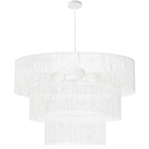 Dainolite Cadelaria 4 Light Chandelier, Matte White/White - CDL-404C-MW-WH