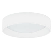 Dainolite 15in 1-Light LED Flush Mount | Eggshell Fabric Shade with Satin Chrome Base | Bedroom & Hallway | 15 x 15 x 3 in | Model CFLD-1522-198F