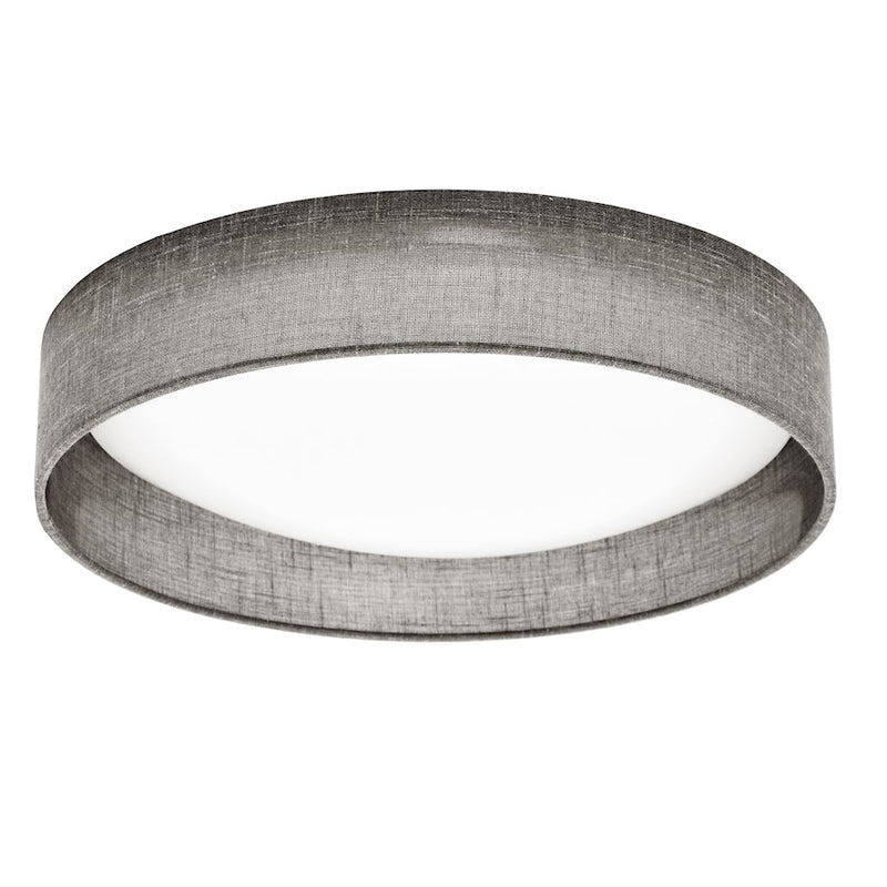 Dainolite CFLD-1522 15in 1-Light Flush Mount | Black Fabric and Satin Chrome Steel | Bedroom & Hallway | 15 x 15 x 3 in | Model CFLD-1522-2423
