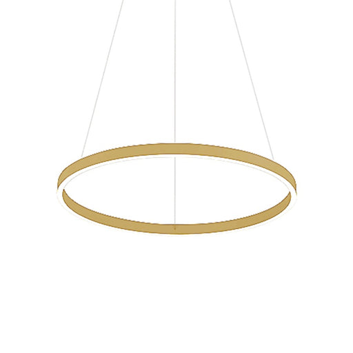 Dainolite Circulo 63in 1-Light Chandelier | Modern Aged Brass and White Acrylic | Dining Room & Foyer | 4725 Lumens, 3000K | Model CIR-3263C-AGB