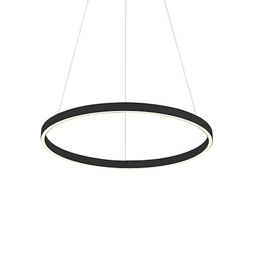 Dainolite Circulo 63in 1-Light Chandelier | Modern Matte Black and White Acrylic | Dining Room & Foyer | 4725 Lumens, 3000K | Model CIR-3263C-MB