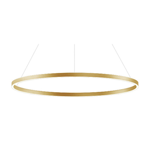 Dainolite Circulo 44in 1-Light Chandelier | Modern Aged Brass and White Silicone | Kitchen Island & Dining Room | 44 x 18 x 2 in | Model CIR-4463C-AGB