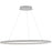 Dainolite Circulo 1 Light 63W Horizontal Chandelier, Silver/White