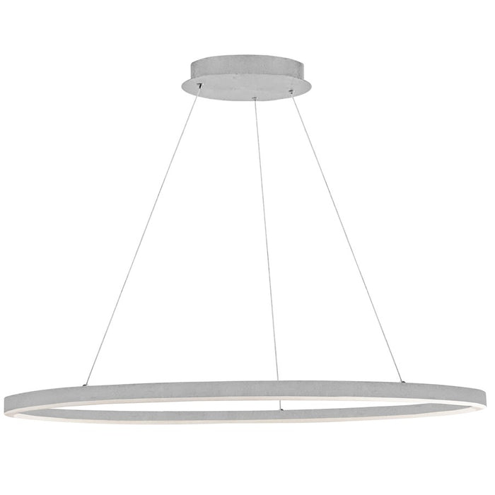 Dainolite Circulo 1 Light 63W Horizontal Chandelier, Silver/White