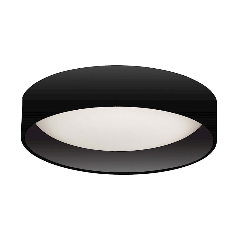 Dainolite Carmen 11in 1-Light Flush Mount | Modern Matte Black and White Acrylic | Bedroom & Hallway | 11 x 11 x 3 in | Model CMN-1114LEDFH-MB