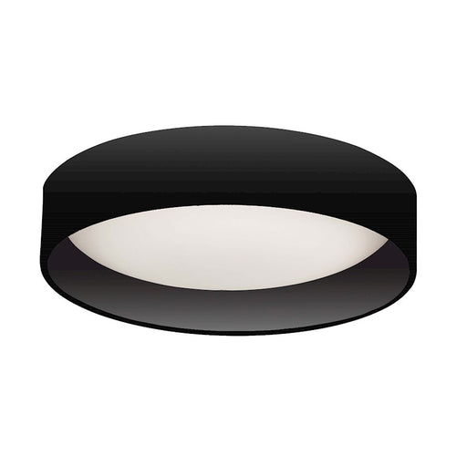 Dainolite Carmen 11in 1-Light Flush Mount | Modern Matte Black and White Acrylic | Bedroom & Hallway | 11 x 11 x 3 in | Model CMN-1114LEDFH-MB