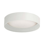 Dainolite Carmen 11in 1-Light Flush Mount | Modern Matte White and White Acrylic | Bedroom & Hallway | 11 x 11 x 3 in | Model CMN-1114LEDFH-MW