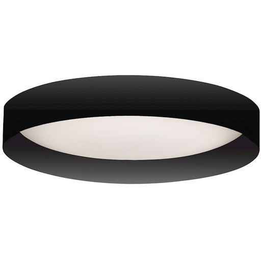 Dainolite Carmen 1 Light Flush Mount, Matte Black/White - CMN-1522LEDFH-MB