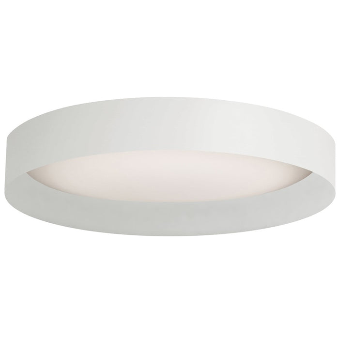 Dainolite Carmen 1 Light Flush Mount, Matte White/White