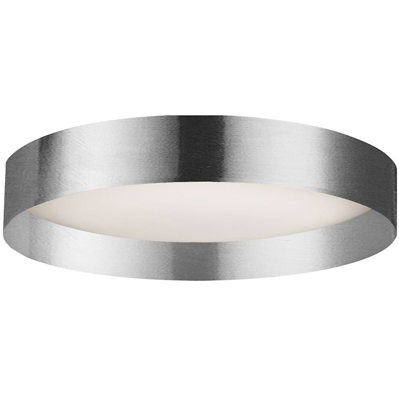 Dainolite Carmen 1 Light Flush Mount, Polished Chrome/White