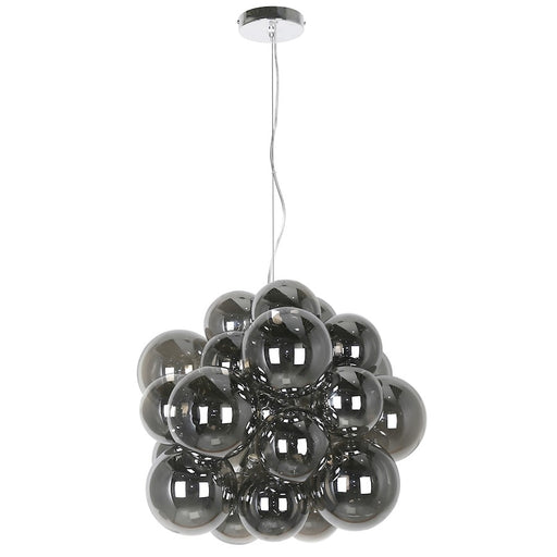 Dainolite Comet 20in 6-Light Pendant | Contemporary Polished Chrome and Smoked Glass | Kitchen Island & Dining Room | Model CMT-206P-SM-PC