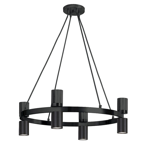 Dainolite Cerelia 8 Light Chandelier, Matte Black/Matte Black - CRL-248C-MB