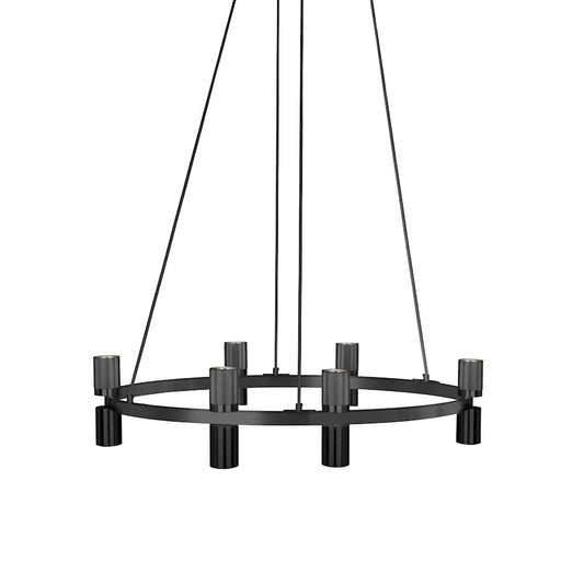 Dainolite Cerelia 12 Light Chandelier, Matte Black/Matte Black - CRL-3612C-MB