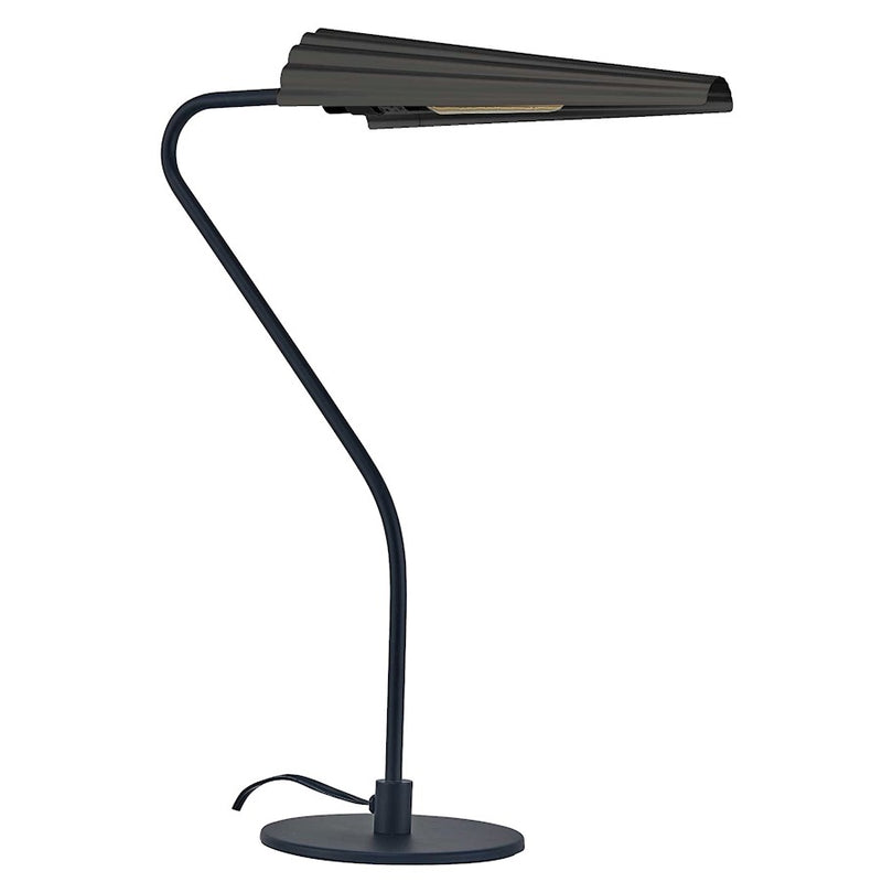 Dainolite Cassie 17in 1-Light Table Lamp | Transitional Matte Black Metal | Living Room & Bedroom Accent | 17 x 5 x 22 in | Model CSE-211T-MB