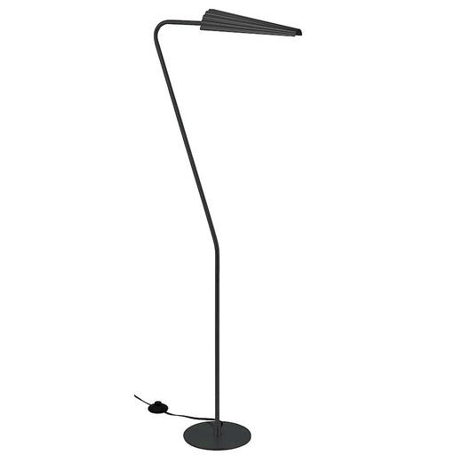Dainolite Cassie 53in 1-Light Floor Lamp | Transitional Matte Black Metal | Living Room & Bedroom Accent | 4 x 19 x 53 in | Model CSE-531F-MB