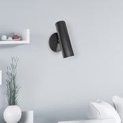 Dainolite Constance 8in 1-Light Wall Sconce | Modern Matte Black and Frosted Acrylic | Bedroom & Hallway Accent | 2 x 2 x 8 in | Model CST-106LEDW-MB