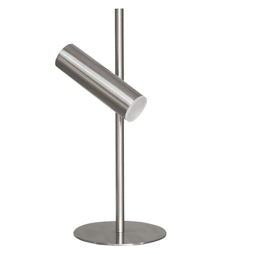 Dainolite Constance 20in 1-Light Table Lamp | Modern Satin Chrome and Frosted Acrylic | Bedroom & Office Desk | Model CST-196LEDT-SC