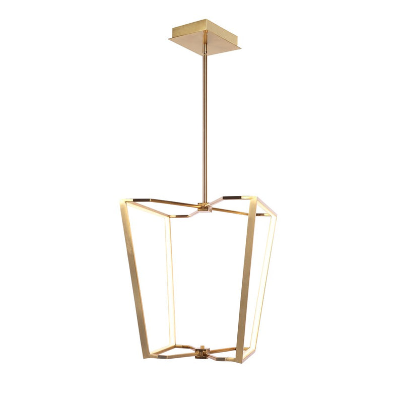 Dainolite Curant 16in 1-Light LED Chandelier | Modern Aged Brass and White Silicone | Dining Room & Kitchen Island | Model CUR-1848C-AGB