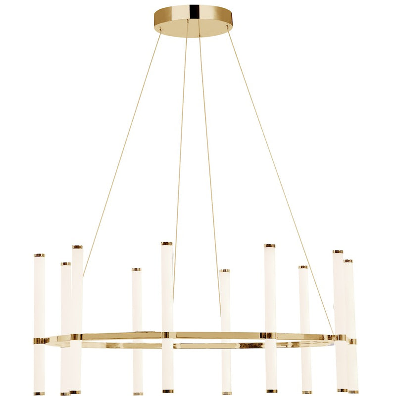 Dainolite Corvette 32in 10-Light Chandelier | Modern Matte Black and White Acrylic | Dining Room & Kitchen | 4200lm 3000K | Model CVT-3260C-MB