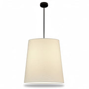 Dainolite Dalia 20in 1-Light Pendant | Modern Matte Black and White Boucle Fabric | Dining Room & Living Room | 20 x 20 x 20 in | Model DAL-201P-MB