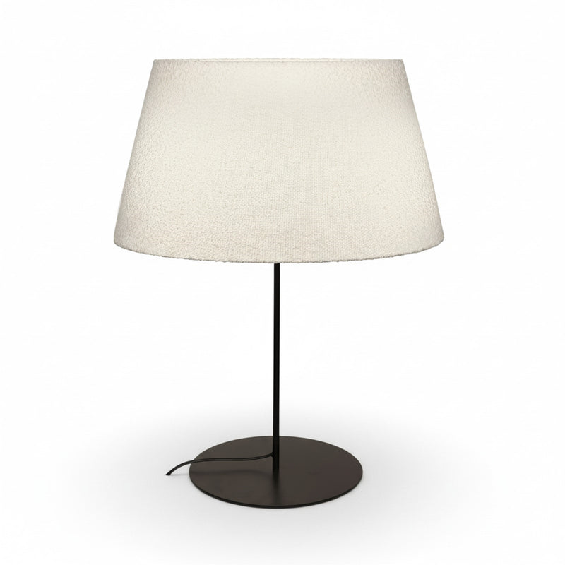 Dainolite Dalia 1-Light Table Lamp | Transitional Matte Black Metal and White Boucle Fabric | Living Room & Bedroom Accent | 22 x 22 x | Model DAL-281T-MB