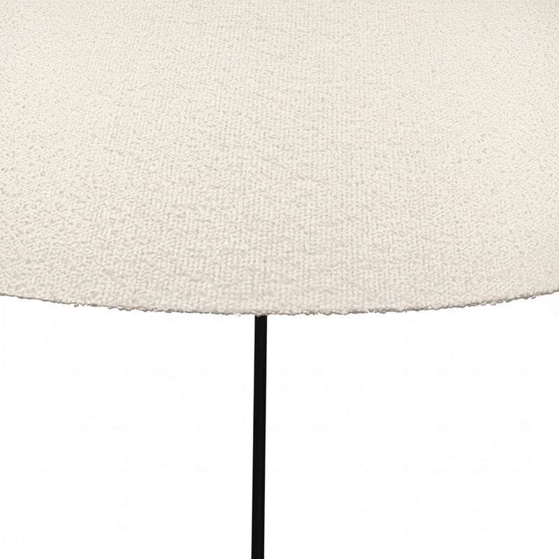 Dainolite Dalia 1-Light Table Lamp | Transitional Matte Black Metal and White Boucle Fabric | Living Room & Bedroom Accent | 22 x 22 x | Model DAL-281T-MB