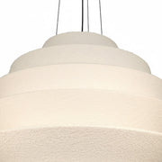 Dainolite Dalia 32in 9-Light Pendant | Transitional Matte Black and White Boucle Fabric | Dining Room & Entryway | 32 x 32 x 24.5 in | Model DAL-3224P-MB