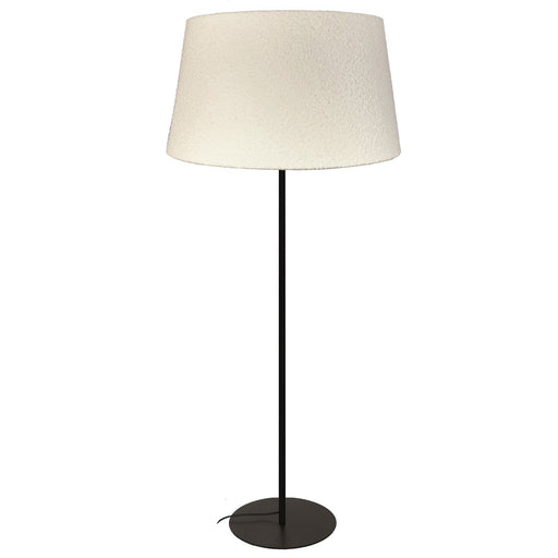 Dainolite Dalia 26in 1-Light Floor Lamp | Transitional Matte Black and White Boucle Fabric | Living Room & Bedroom Reading Lamp | 26 x | Model DAL-611F-MB