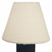 Dainolite Dalia 8in Table Lamp | Transitional Black Concrete and White Boucle Fabric | Bedroom & Living Room Accent | 1-Light E26, 60W | Model DAL-91T-MB