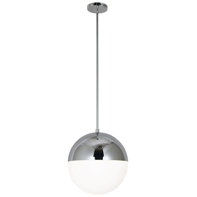 Dainolite Dayana 14in 3-Light Pendant | Polished Chrome and White Glass | Kitchen Island & Dining Room | 14 x 14 x 14 in | Model DAY-143P-PC