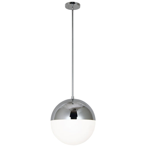 Dainolite Dayana 14in 3-Light Pendant | Polished Chrome and White Glass | Kitchen Island & Dining Room | 14 x 14 x 14 in | Model DAY-143P-PC