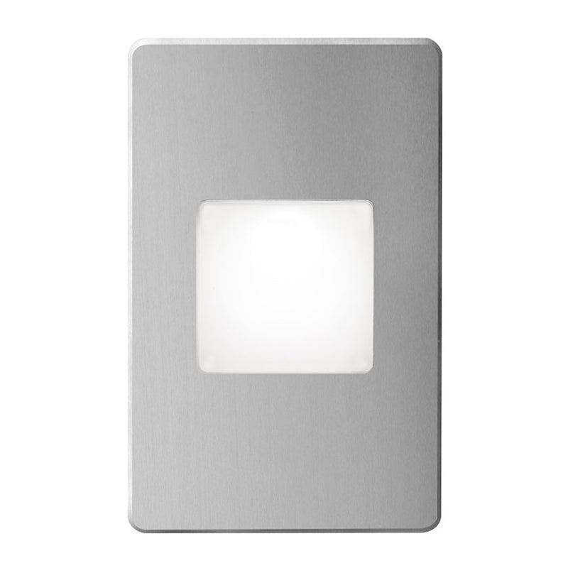 Dainolite DLEDW-245 5in 1-Light LED Wall Sconce | Modern Brushed Aluminum with White Lens | Outdoor Covered Patio & Entryway | Model DLEDW-245-BA