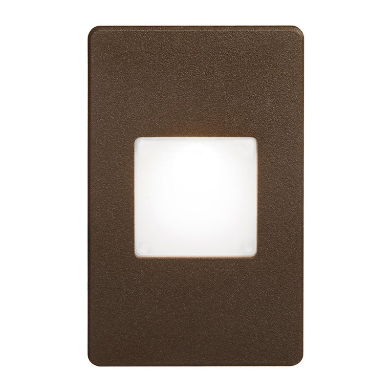 Dainolite DLEDW-245 5in 1-Light Wall Light | Modern Bronze Aluminum with White Lens | Outdoor & Bathroom Accent | 237 Lumens | Model DLEDW-245-BZ
