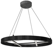 Dainolite Dante 24in 1-Light LED Pendant | Modern Matte Black and White Silicone | Kitchen Island & Dining Room | Model DNT-2440LEDC-MB