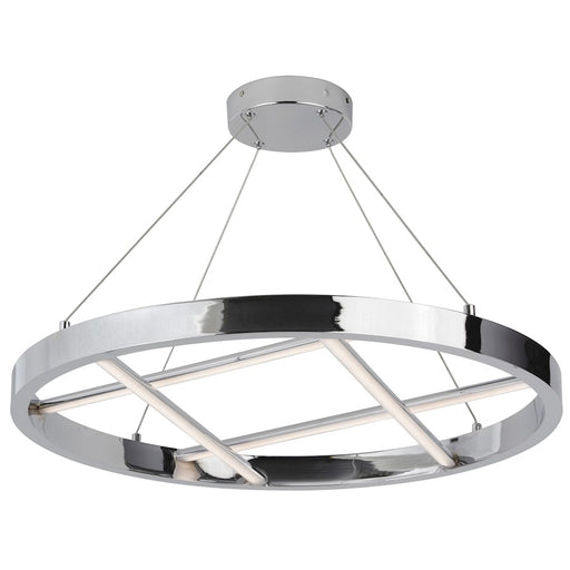 Dainolite Dante 24in 1-Light LED Pendant | Modern Polished Chrome and White Silicone | Kitchen Island & Dining Room | Model DNT-2440LEDC-PC