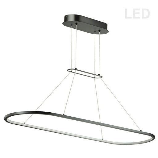 Dainolite Daytona 40in 1-Light LED Pendant | Modern Matte Black Metal | Kitchen Island & Dining Room | 3200 Lumens 3000K Dimmable | Model DTA-4046LEDHP-MB