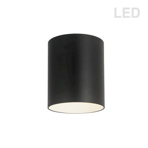 Dainolite Echo 6in 1-Light Flush Mount | Modern Matte Black and Frosted Acrylic | Bedroom & Hallway | 5 x 5 x 6 in | Model ECO-C512-MB