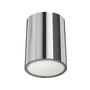 Dainolite Echo 6in 1-Light Flush Mount | Modern Polished Chrome and White Frosted Acrylic | Bedroom & Hallway | 5 x 5 x 6 in | Model ECO-C512-PC
