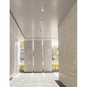 Dainolite Echo 6in 1-Light Flush Mount | Modern Polished Chrome and White Frosted Acrylic | Bedroom & Hallway | 5 x 5 x 6 in | Model ECO-C512-PC
