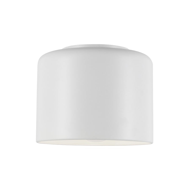 Dainolite Emilia 8in 1-Light Flush Mount | Transitional Matte White Metal | Hallway & Bedroom Ceiling Light | 8 x 8 x 6 in | Model EMI-81FH-MW