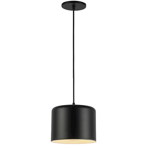Dainolite Emilia 8in 1-Light Pendant | Matte Black Metal | Kitchen Island & Dining Room | 8 x 8 x 6 in | Model EMI-81P-MB