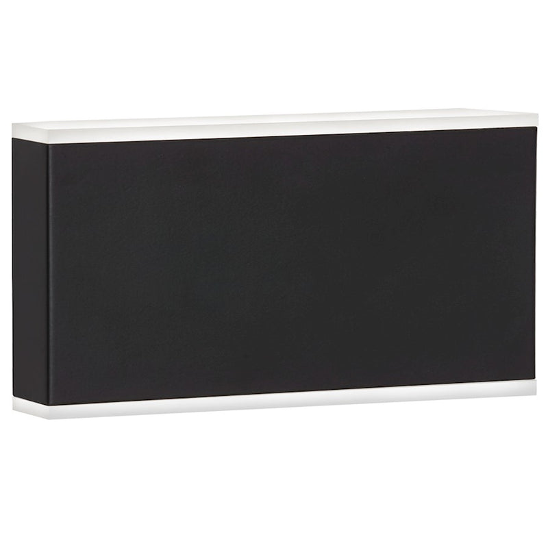 Dainolite Emery 10in 2-Light Wall Sconce | Modern Matte Black and Frosted Acrylic | Hallway & Bedroom Accent | 10 x 2 x 5 in | Model EMY-105-20W-MB
