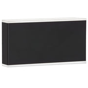 Dainolite Emery 10in 2-Light Outdoor Wall Sconce | Modern Matte Black and White Acrylic | Outdoor Covered Patio & Entryway | Model EMY-105OD-20W-MB