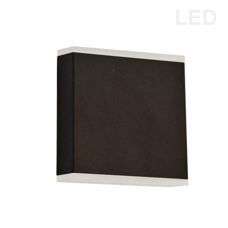 Dainolite Emery 5in 2-Light LED Sconce | Modern Matte Black and Frosted Acrylic | Hallway & Bathroom | 5 x 2 x 5 in | Model EMY-550-5W-MB