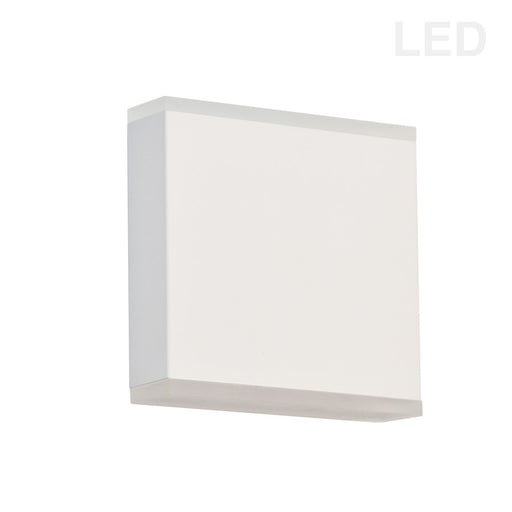 Dainolite Emery 5in 2-Light LED Sconce | Modern Matte White and Frosted Acrylic | Hallway & Bathroom | 5 x 2 x 5 in | Model EMY-550-5W-MW