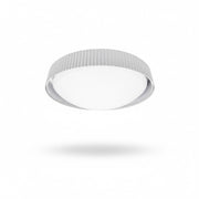 Dainolite Fabiana 13in 1-Light LED Flush Mount | Transitional Matte White Metal and White Glass | Hallway & Bathroom Ceiling | Model FBN-1330LEDFH-MW