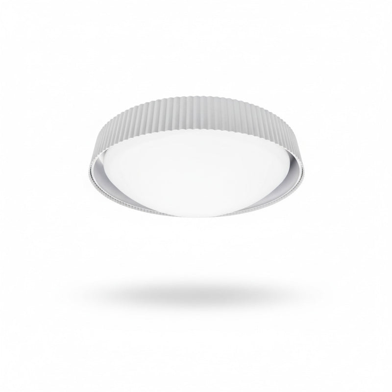 Dainolite Fabiana 13in 1-Light LED Flush Mount | Transitional Matte White Metal and White Glass | Hallway & Bathroom Ceiling | Model FBN-1330LEDFH-MW